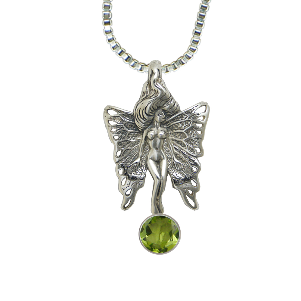Sterling Silver Fairy Dreaming Pendant With Peridot